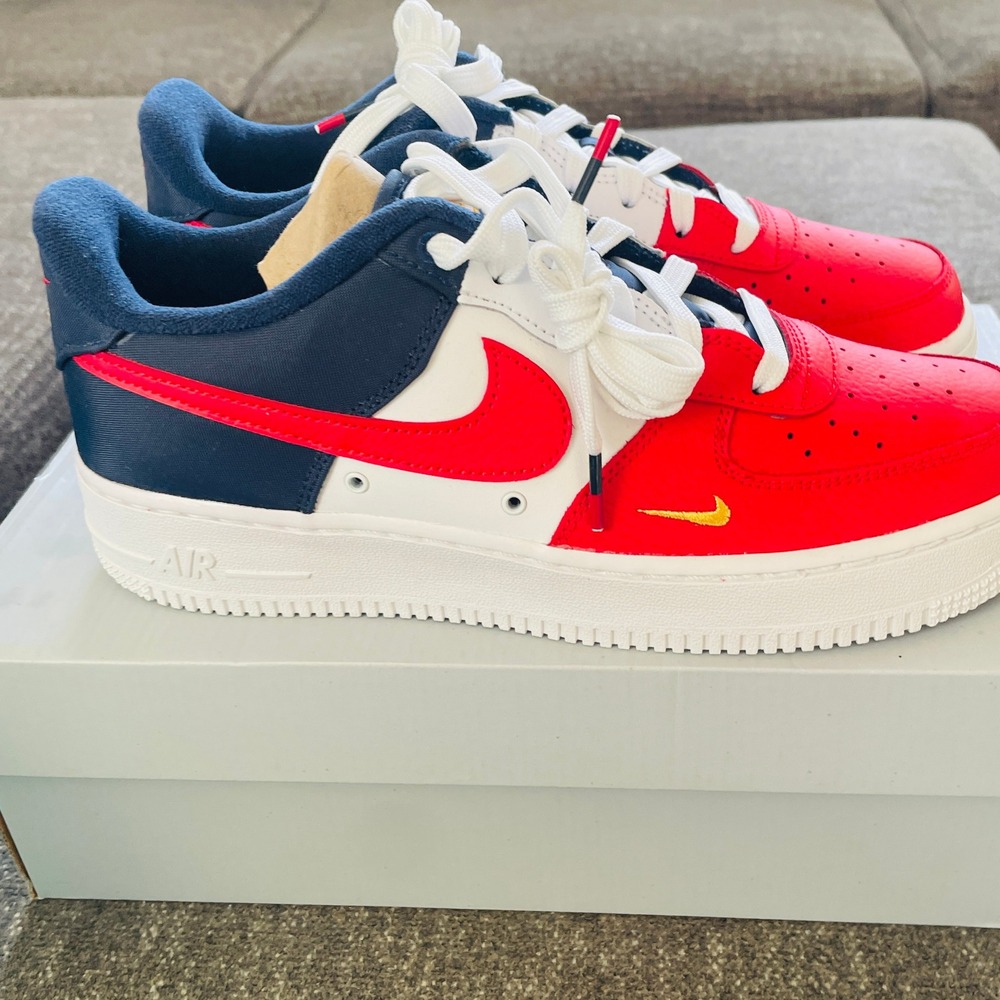 Nike Air Force 1 LV8 GS Youth 7Y University Red Navy White 820438-603 Low Top